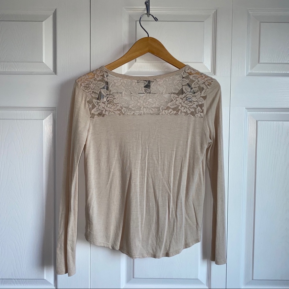 Lace Button Up Top - Picture 2 of 3